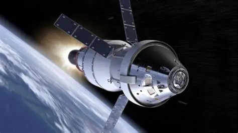 Spacecraft in low Earth orbit